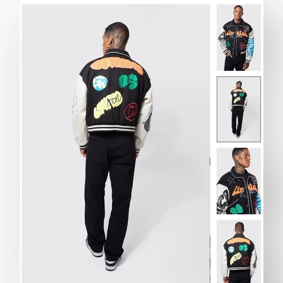 SOLD- Varsity Jacket - Graffiti Style - Picture 6 of 9